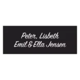 Dørskilte happy black