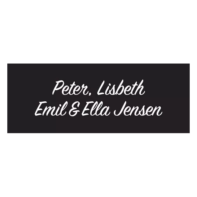 Dørskilte happy black