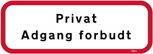 Privat Adgang forbudt