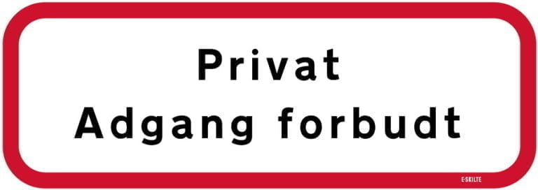 Privat Adgang forbudt