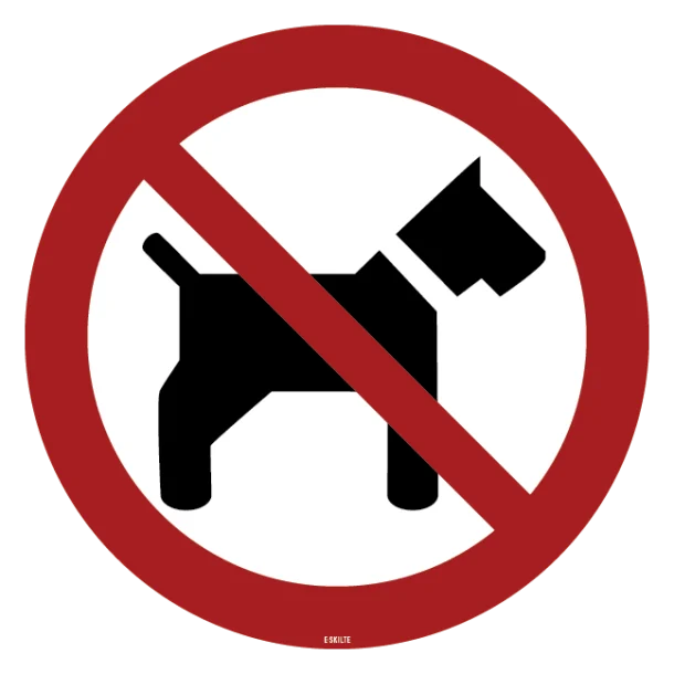Hund forbud. Skilt