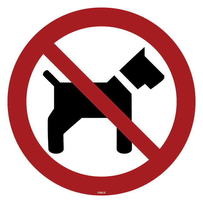Hund forbud. Skilt