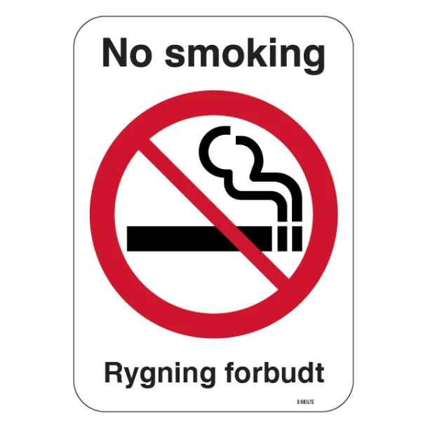 Rygning Forbudt skilt - No smoking