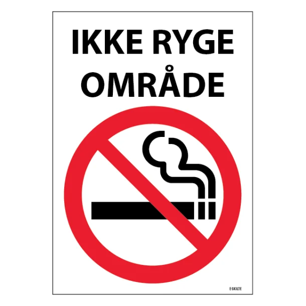 Ryge Forbudsskilt - Ikke ryger område