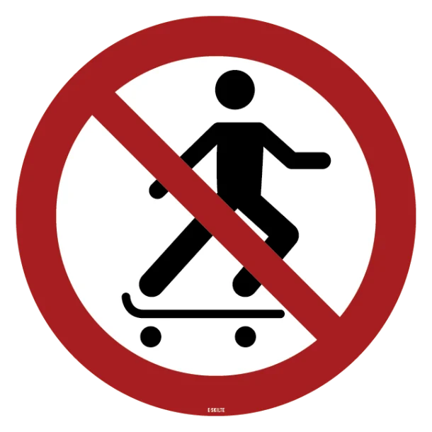 Skating forbudt skilt