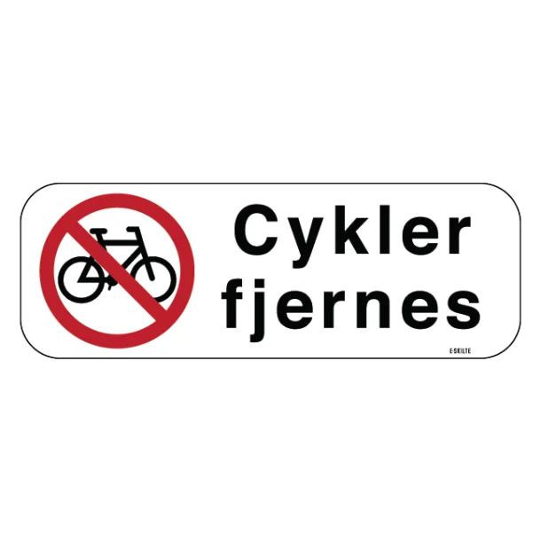 Cykel forbud cykler fjernes Skilt