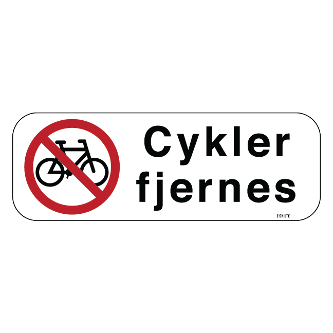 Cykel forbud cykler fjernes Skilt