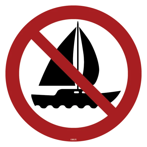 Båd Forbudskilt.