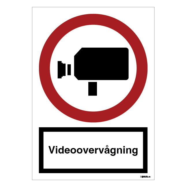 Videoovervågening. Skilt
