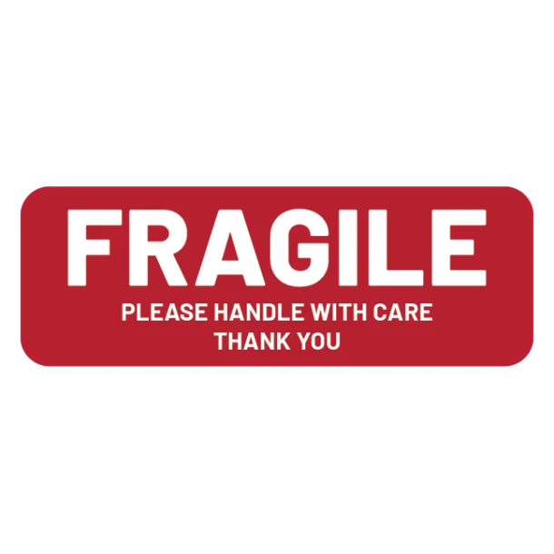 Fragile skilt Please handle with care