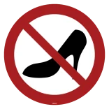 Høje hæle sko forbudsskilt