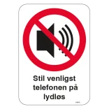 Stil venligst telefonen på lydløs skilt
