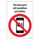 Vis hensyn stil mobilen på lydløs skilt