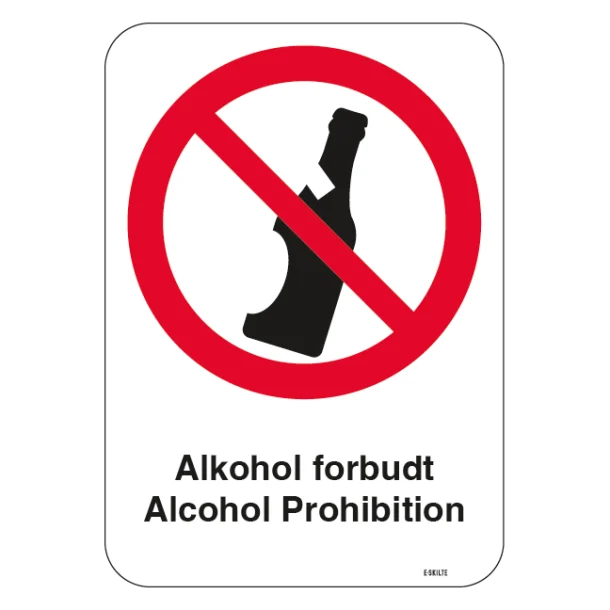 Alkohol forbudsskilt alcohol Prohibition skilt