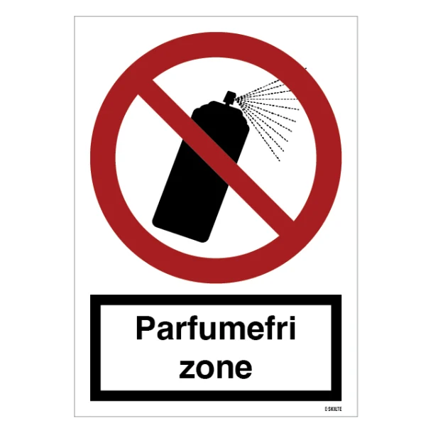 Parfumefri zone skilt