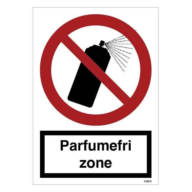 Parfumefri zone skilt