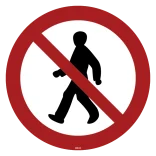 Gående forbudt skilt