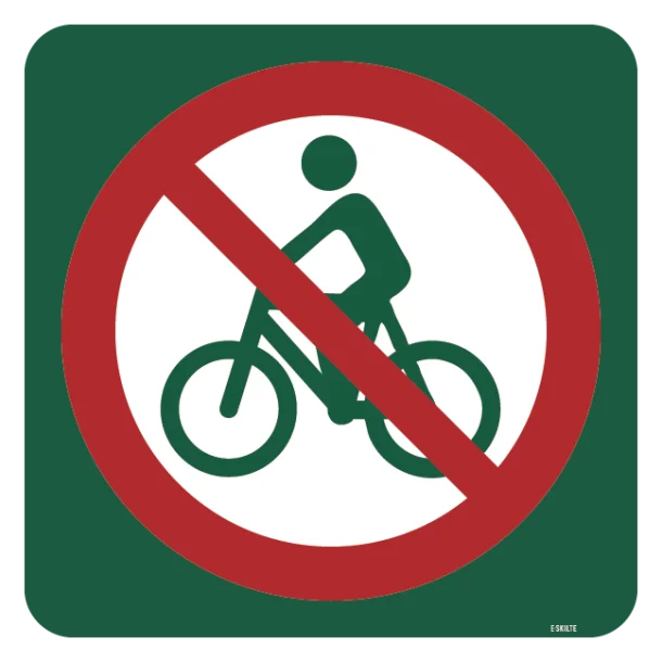 Cykel forbudt skilt