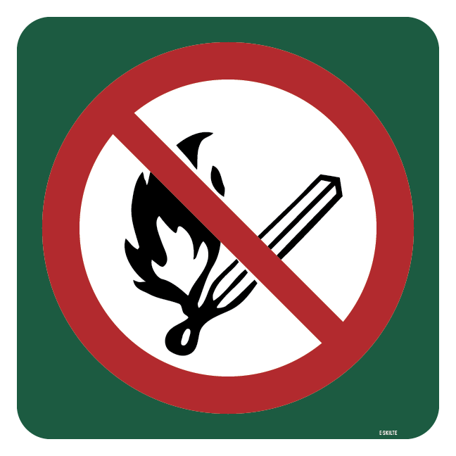 Ild forbudt skilt