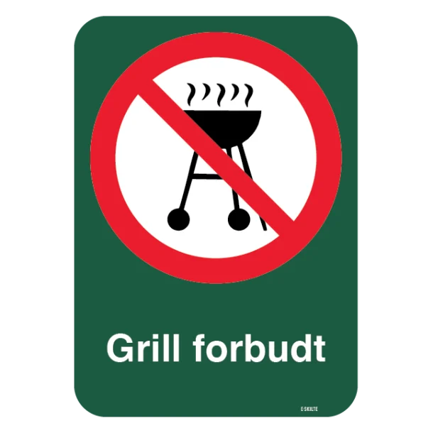 Grill forbudt forbudsskilt