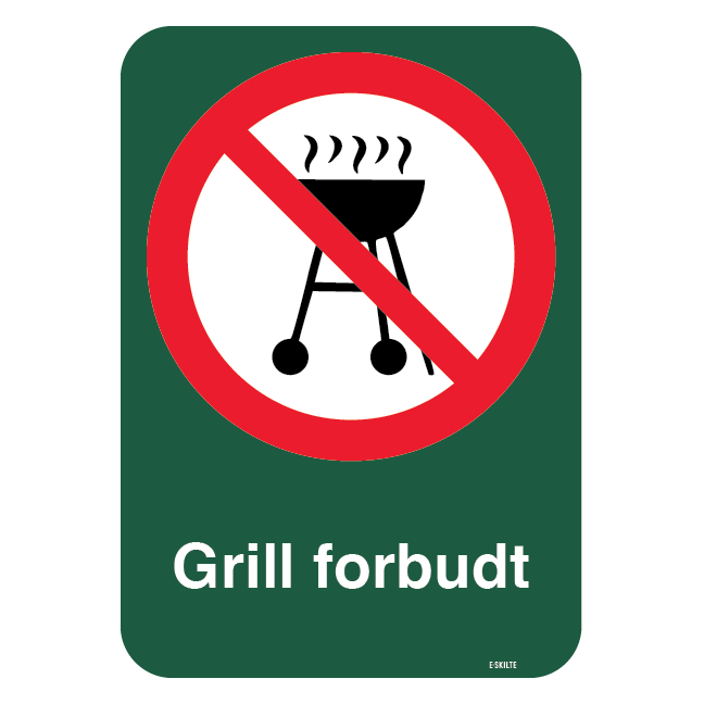 Grill forbudt forbudsskilt