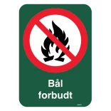 Bål forbudt forbudsskilt