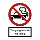 Tomgang forbudt da/eng skilt