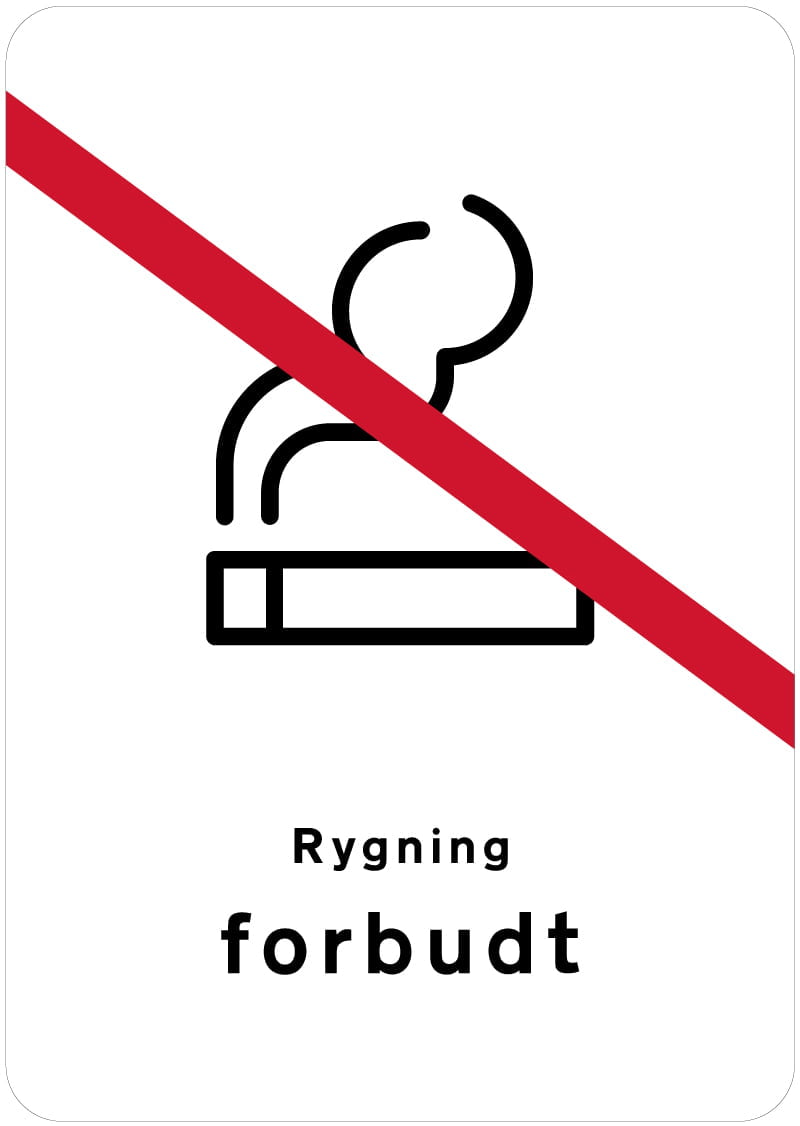 fo607 Rygning forbudt skilt Rygning forbudt skilt