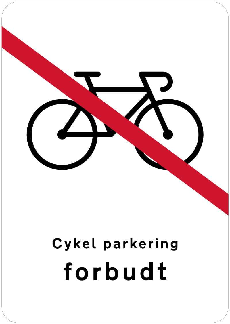 fo609 Cykel parkering forbudt Cykel parkering forbudt