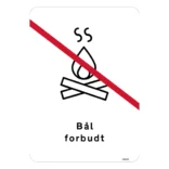 Bål forbudt skilt