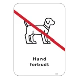 Hund forbudt Skilt