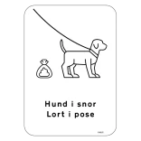 Hund i snor Lort i pose Skilt
