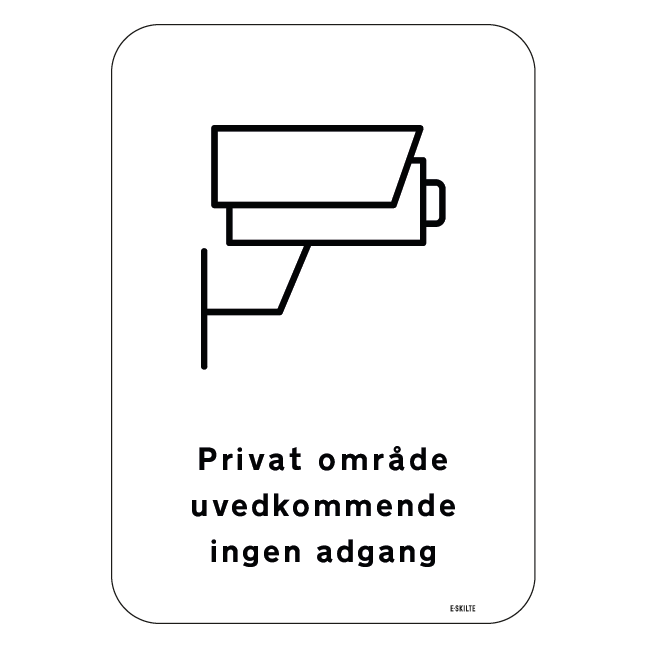 Privat område uvedkommende ingen adgang Skilt