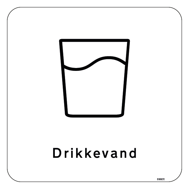 Drikkevand Skilt