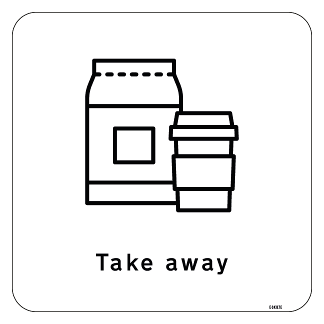 Take away Skilt