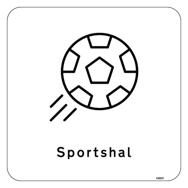Sportshal Skilt