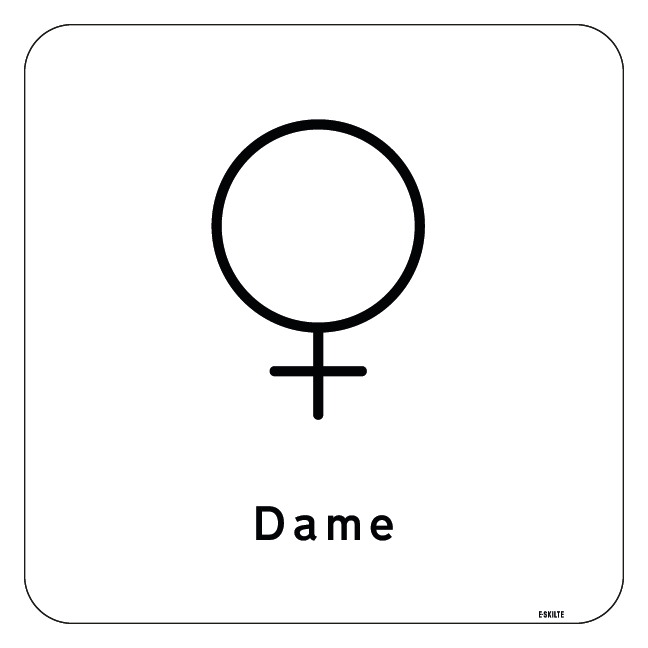 Toilet Skilt Dame