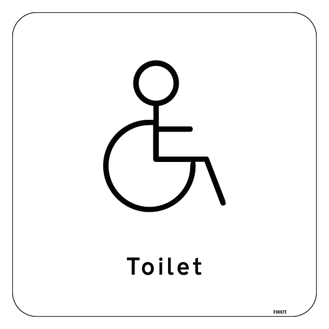Toilet Skilt Handicappet