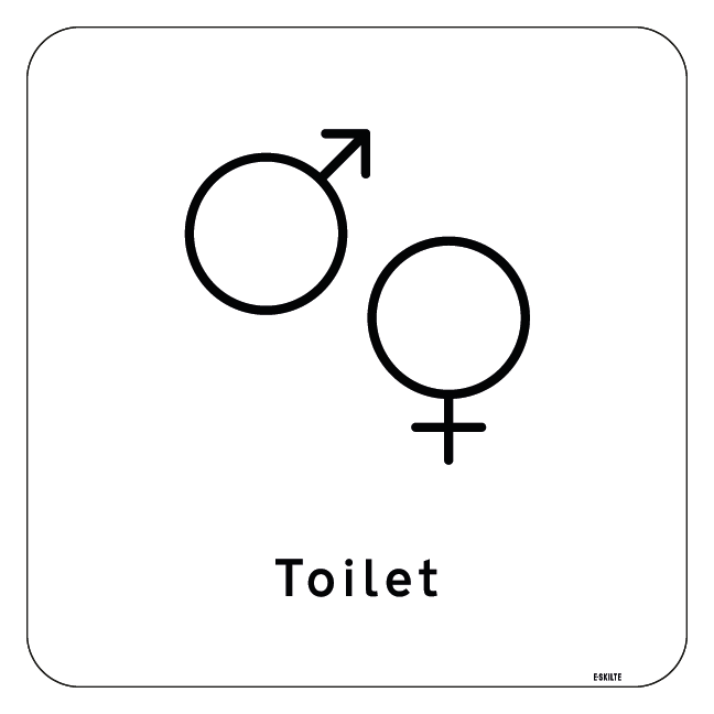 Toilet Skilt Dame Herre