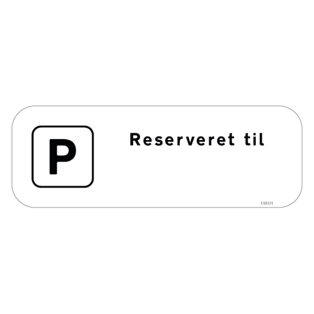 Parkering reserveret til nummerplade skilt