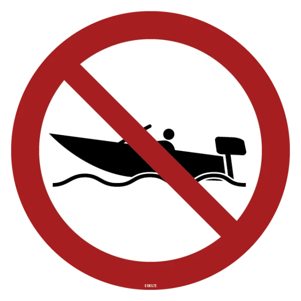 Motorbåds forbudsskilt Skilt