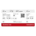 Rejsegavekort rejsecheck fly bording pass