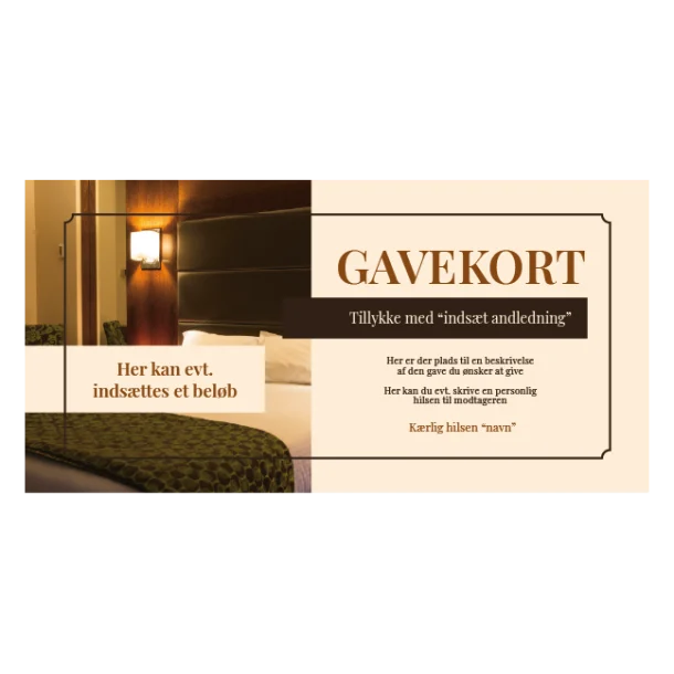 Gavekort hotel overnatning