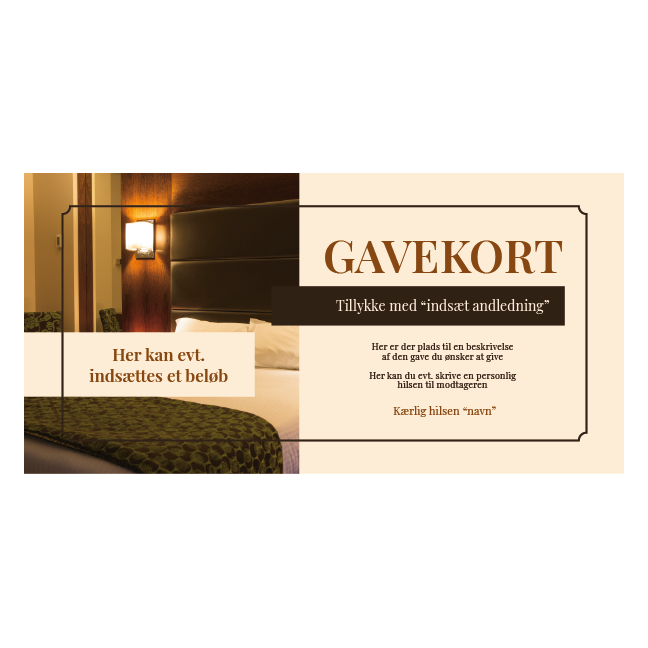 Gavekort hotel overnatning