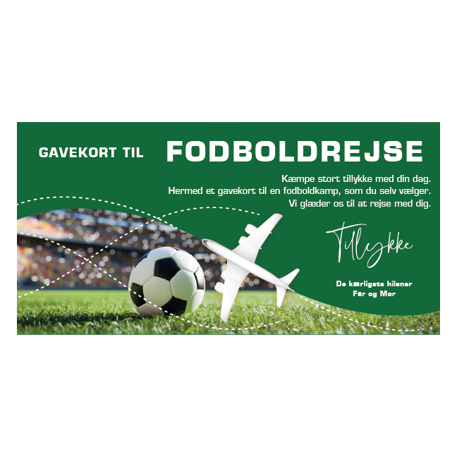 Gavekort Fodboldrejse