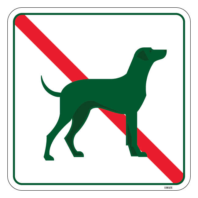 Hunde forbudt golf skilt