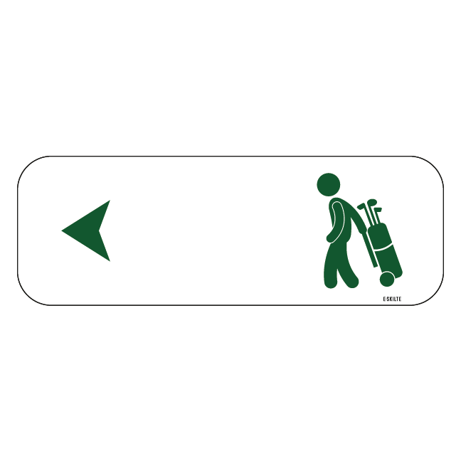 Gå til venstre grønt golf skilt