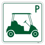 Golfbil parkering skilt