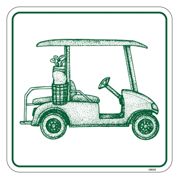 Golfbil retro skilt