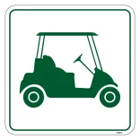 Golfbil skilt